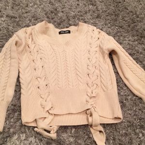 tan sweater